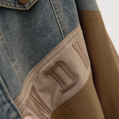 Logo embroidered denim jacket D0089