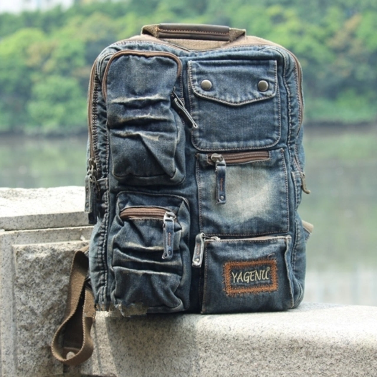 Retro Denim Backpack D0024