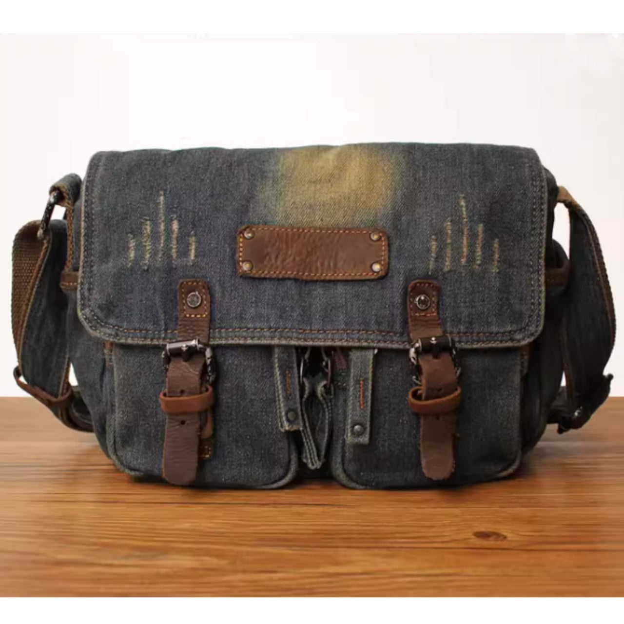 Retro Denim Messenger Bag D0042