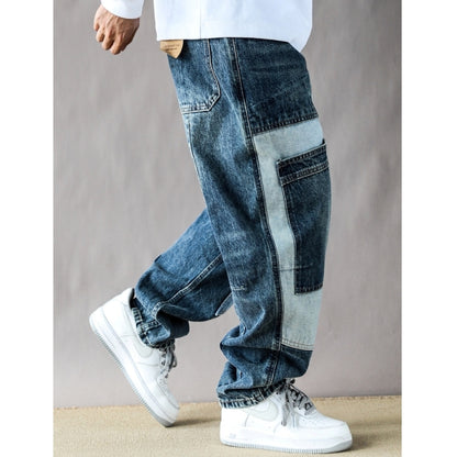 Docked design denim jeans D0092