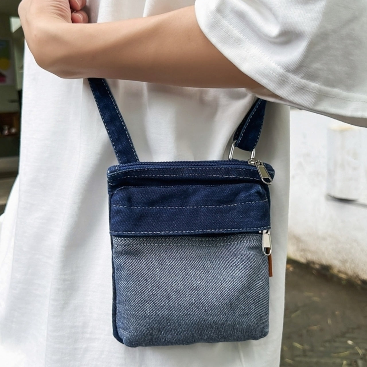 Denim Mini Shoulder Bag D0038