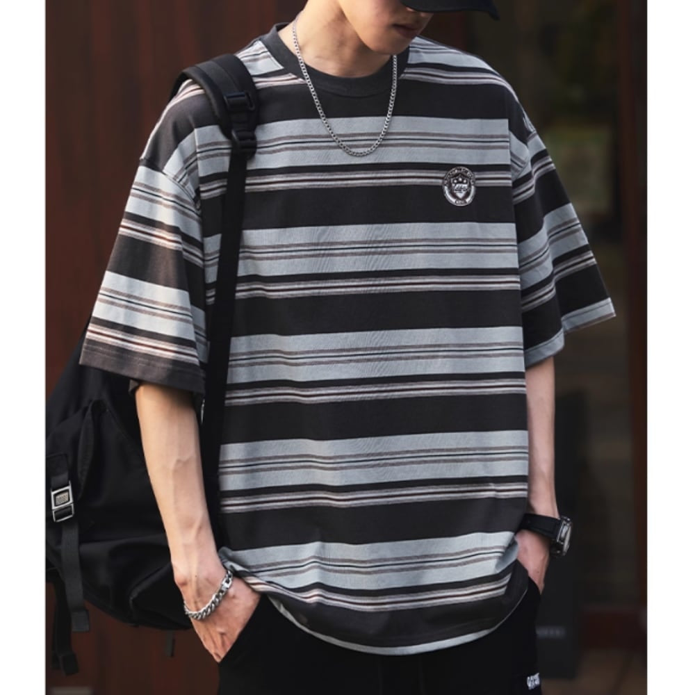 Mixed border T-shirt HL2579