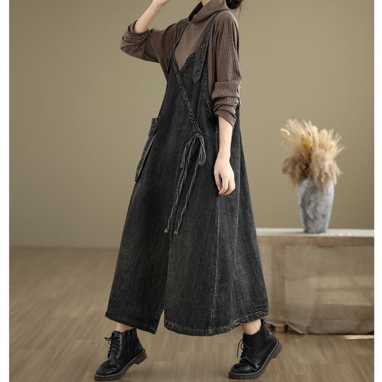 Denim jumper skirt  D0069