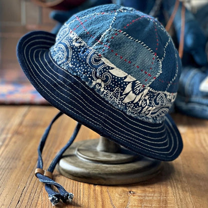 Indigo denim bucket hat D0001
