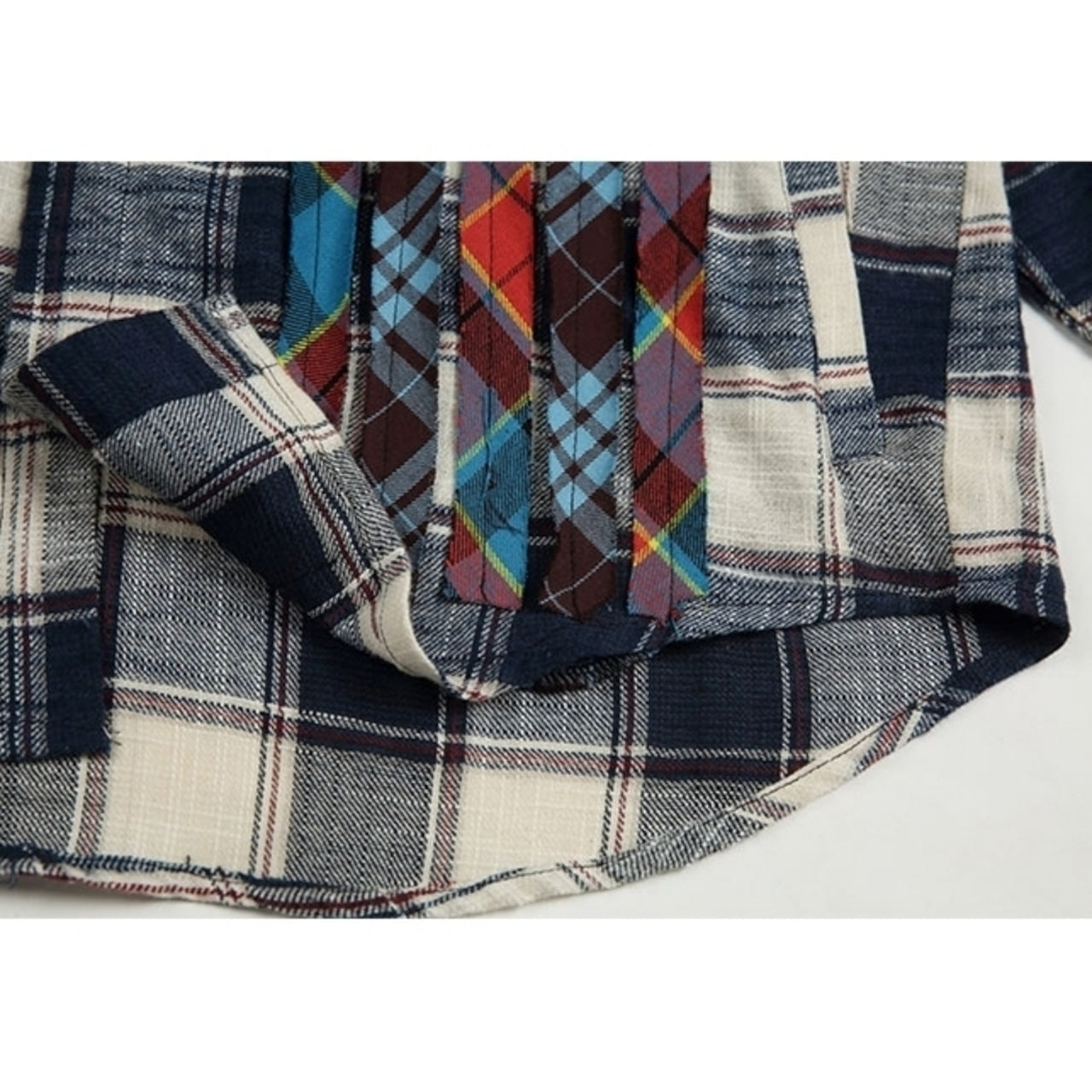 Contrast Color Check Shirt D0062