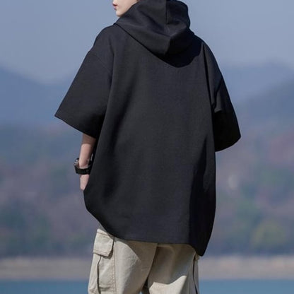 Pullover short sleeve hoodie HL2558