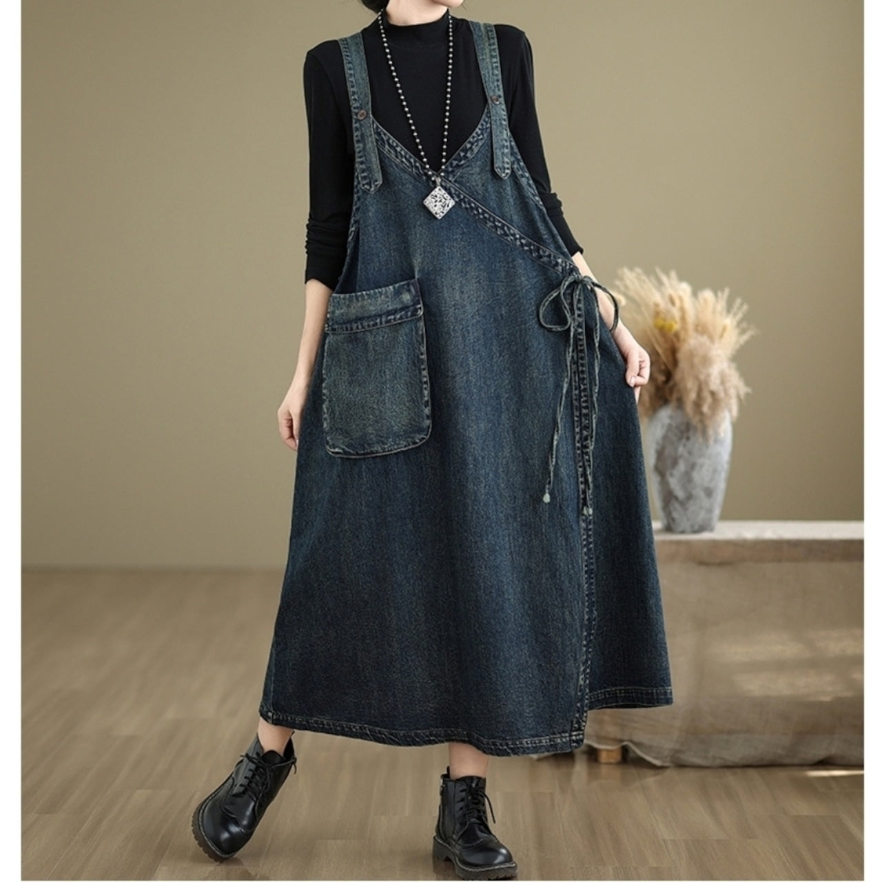 Denim jumper skirt  D0069