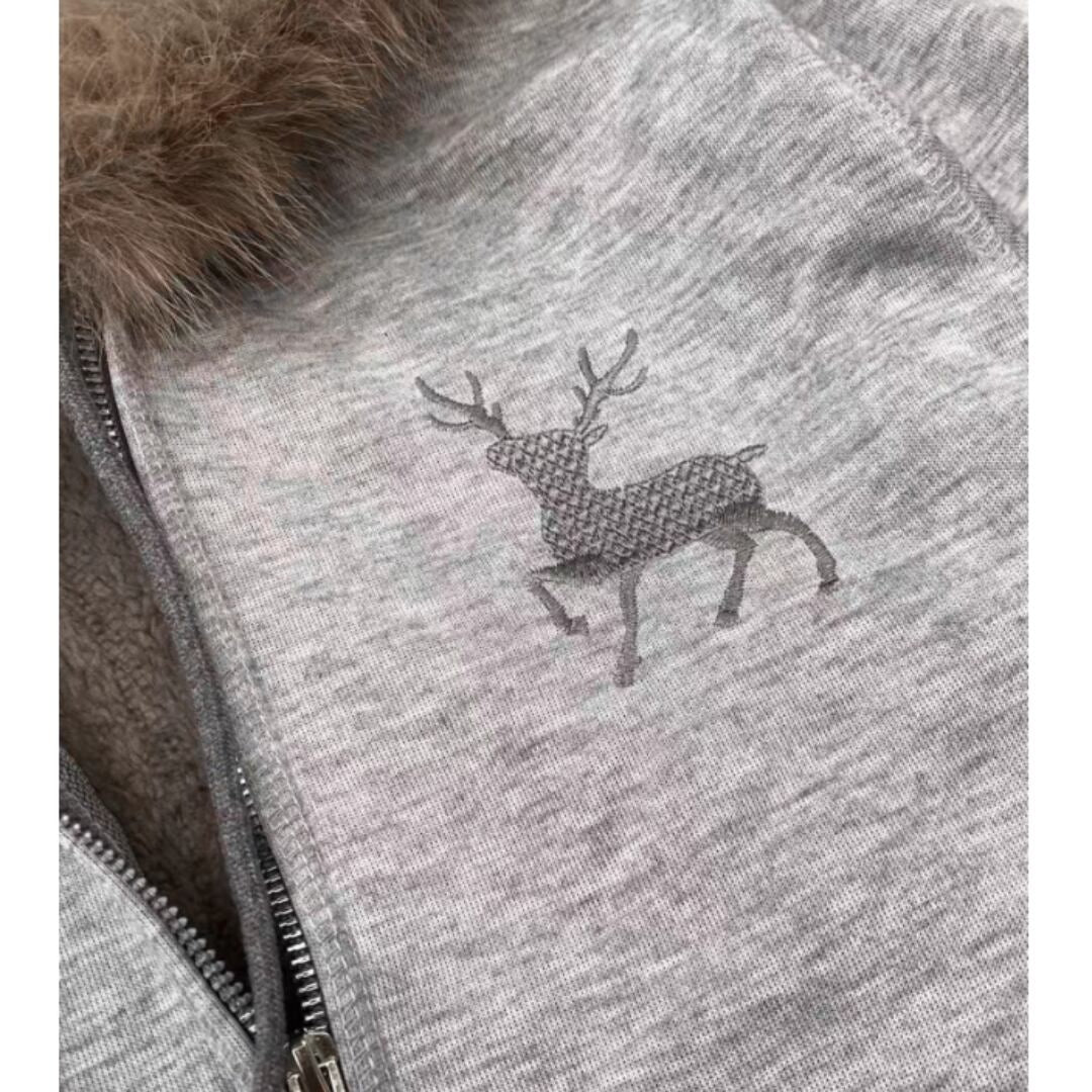 Fleece-lined hoodie E7040