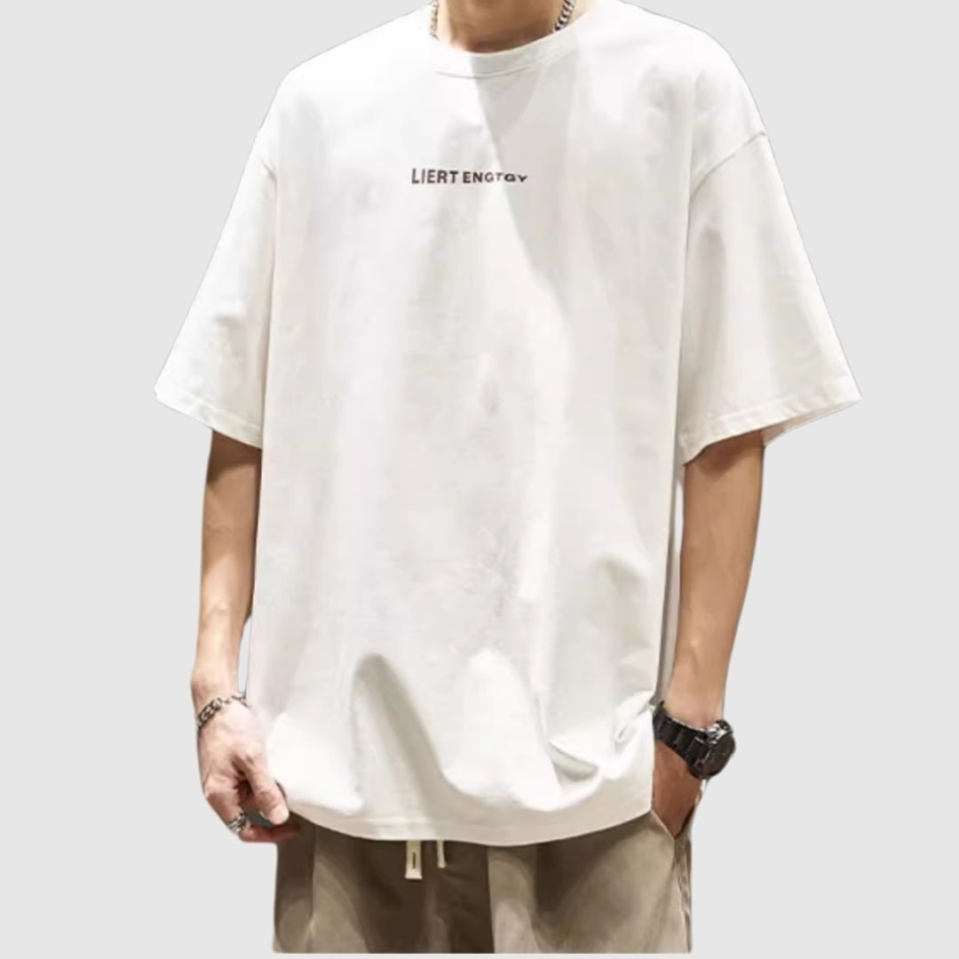 Round neck loose T-shirt HL2457