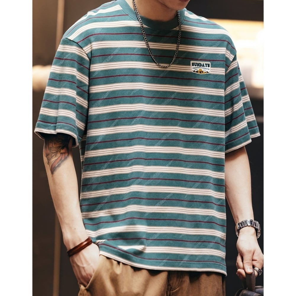 Crew neck striped T-shirt HL2576