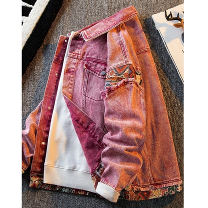 Retro ethnic denim jacket D0134
