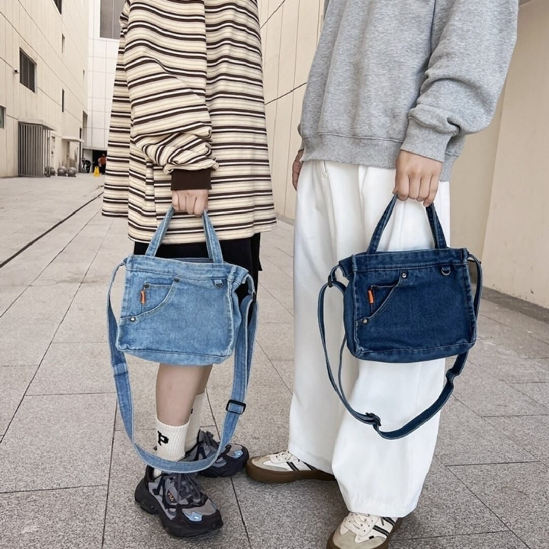 Denim shoulder bag D0039