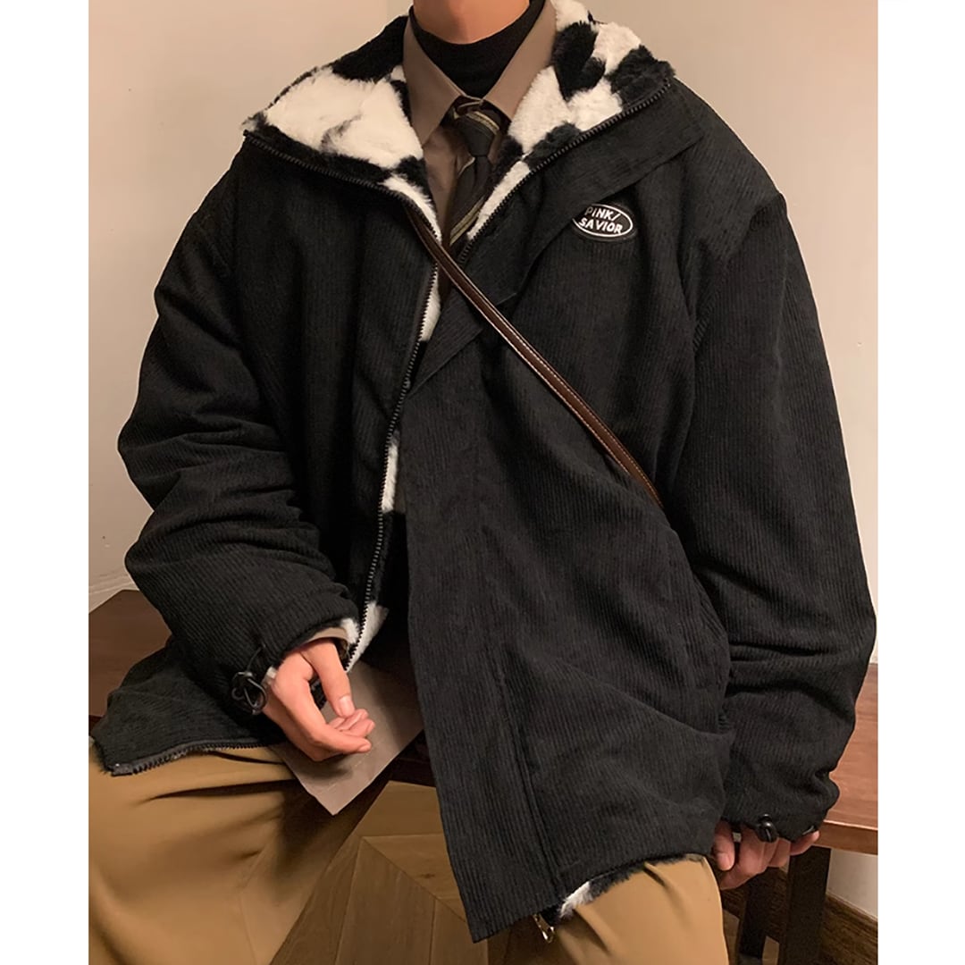 Block check reversible jacket HL1918