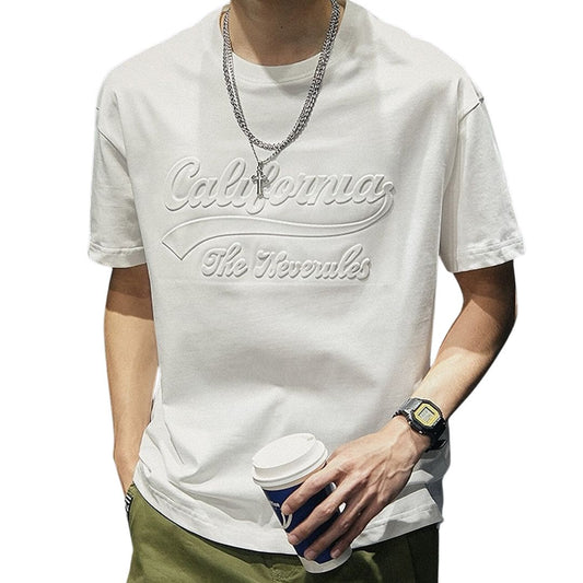 Embossed logo design T-shirt HL1554