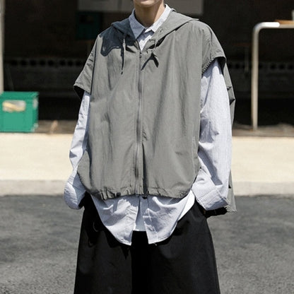 Zip-up vest with hood HL2557