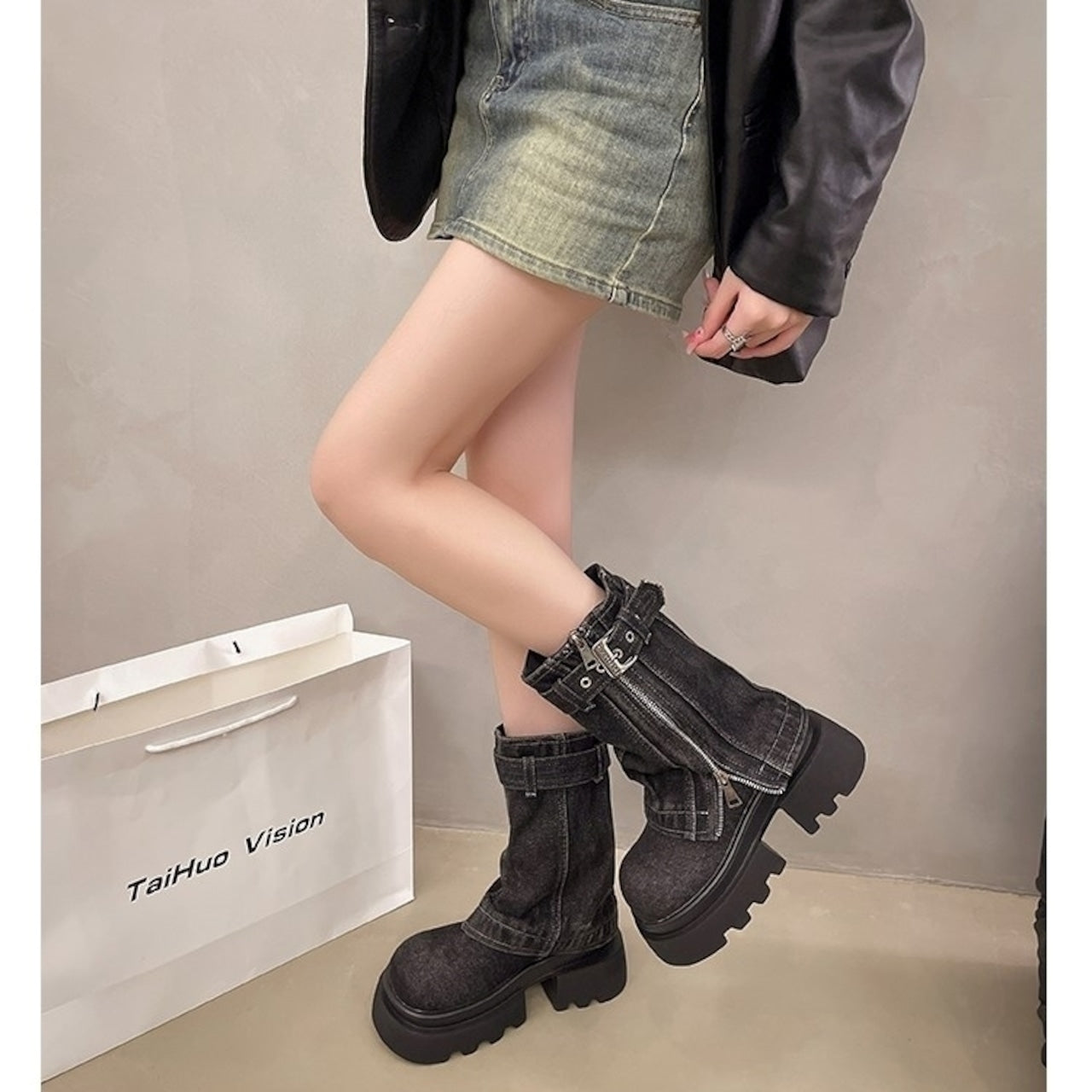 Denim Boots D0013