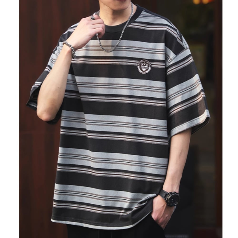 Mixed border T-shirt HL2579