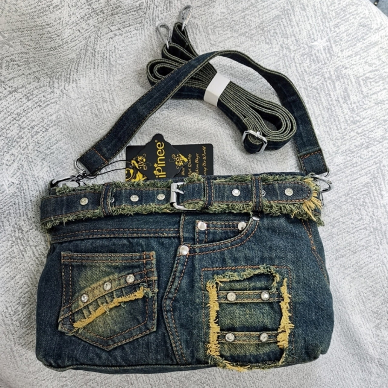 Belt Design Denim Bag D0041