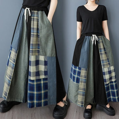 Flare wide denim pants D0021