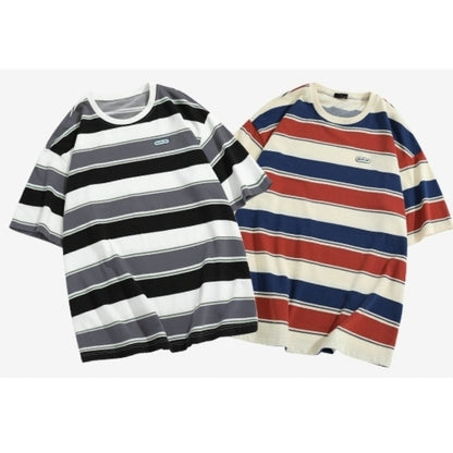 Round neck border T-shirt HL2580