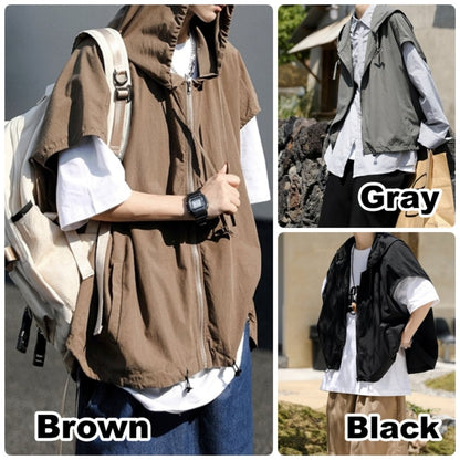 Zip-up vest with hood HL2557