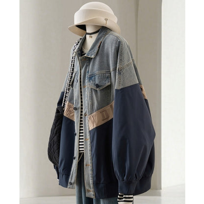 Logo embroidered denim jacket D0089