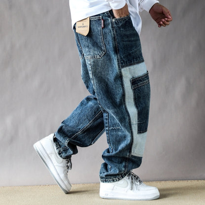 Docked design denim jeans D0092