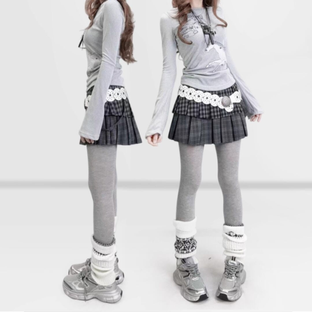 Pegasus print long sleeve tops E7043