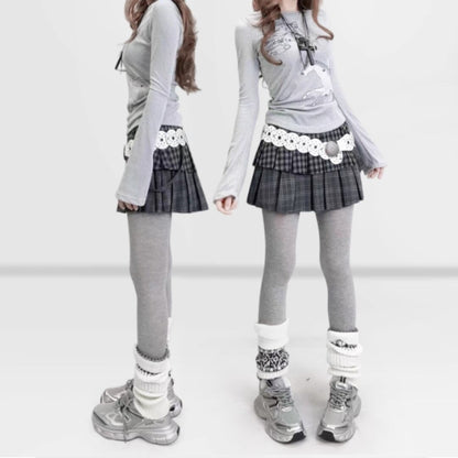 Pegasus print long sleeve tops E7043