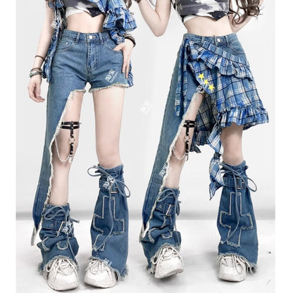 Asymmetric shorts & Leg covers E7006