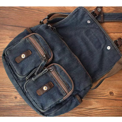 Retro Denim Messenger Bag D0042