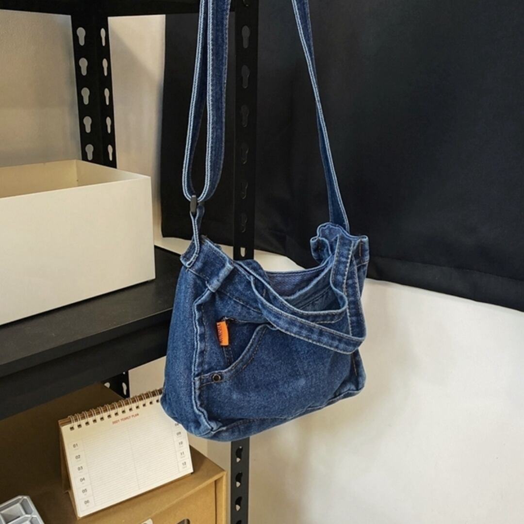 Denim shoulder bag D0039