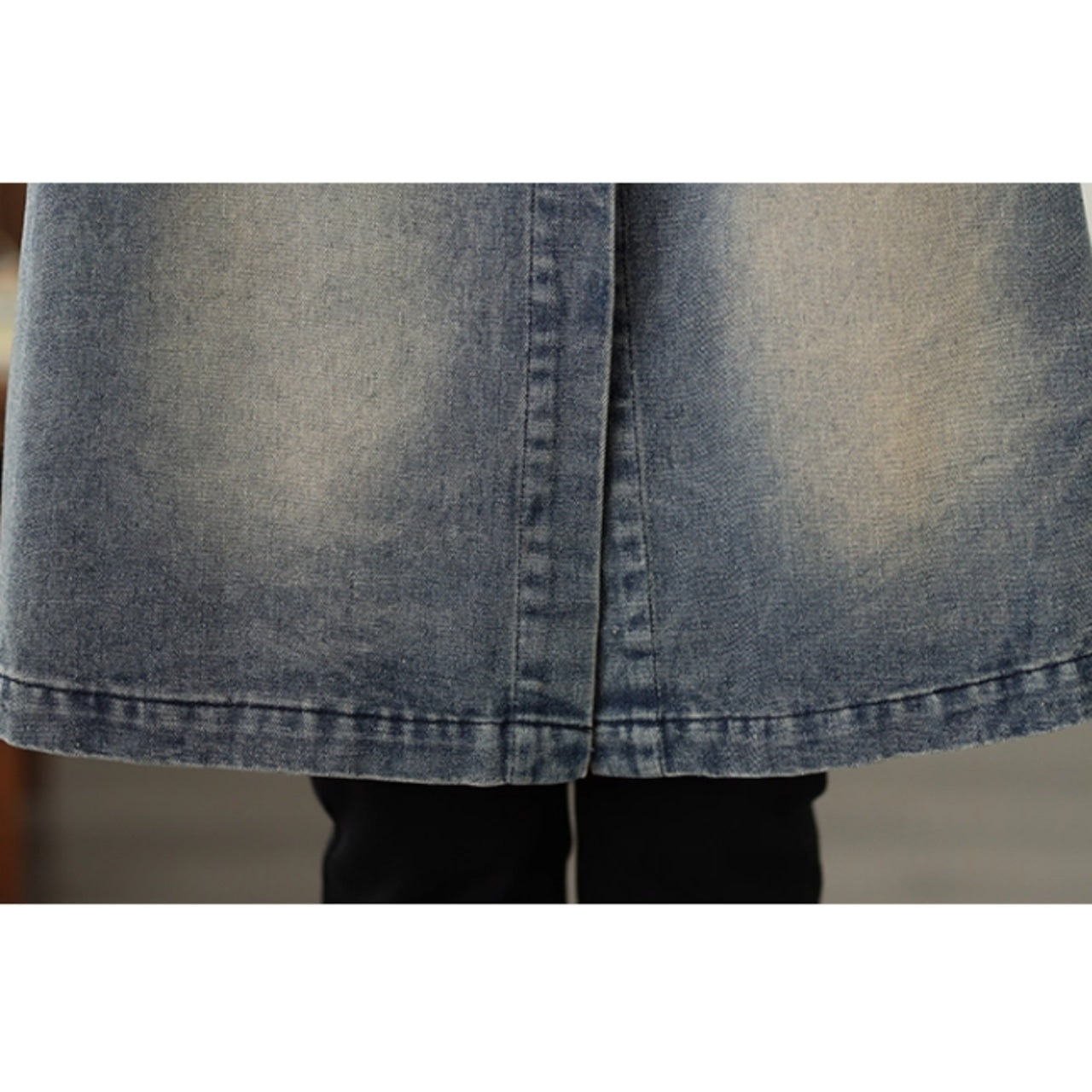 Hooded denim coat D0075