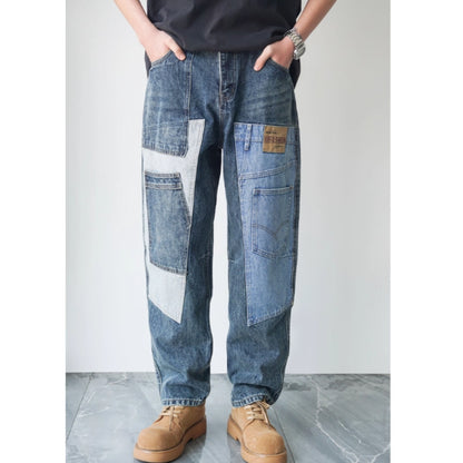 Patchwork Denim Jeans D0004