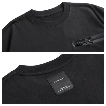 Zipper pocket design T-shirt HL2564