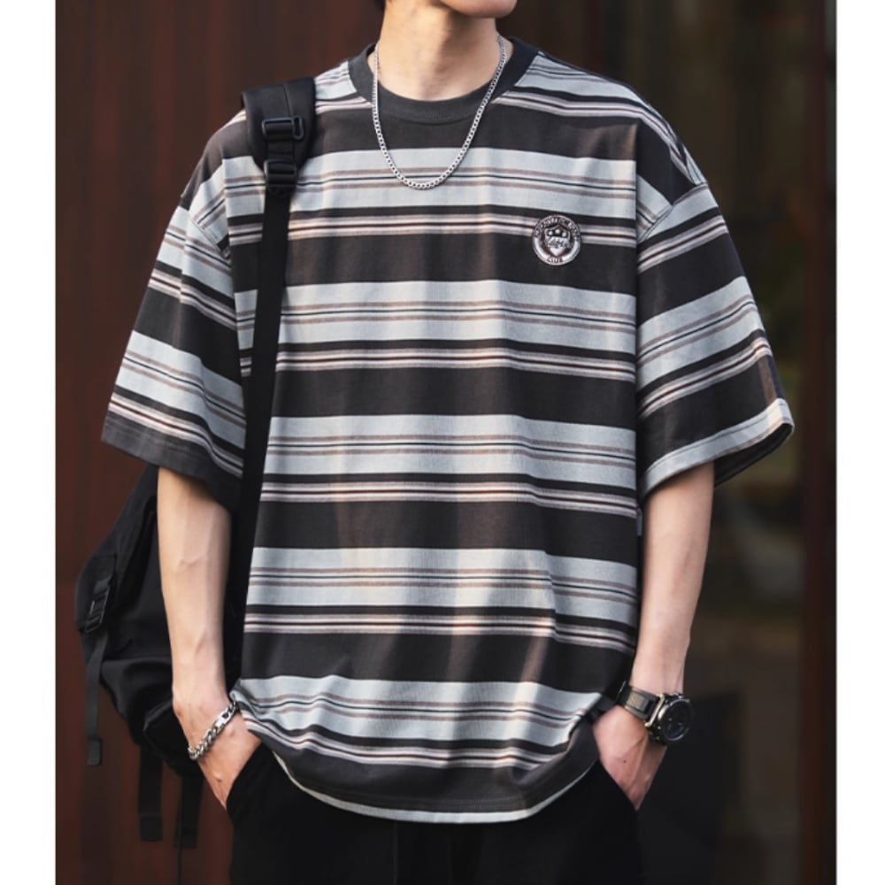 Mixed border T-shirt HL2579