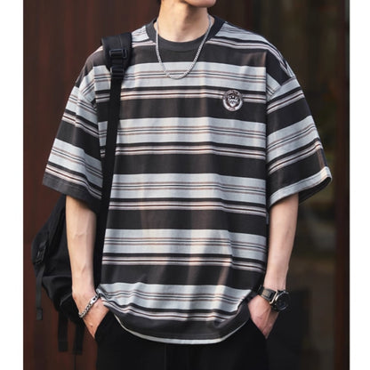 Mixed border T-shirt HL2579