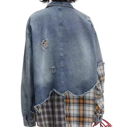 Zip up retro denim jacket HL2323