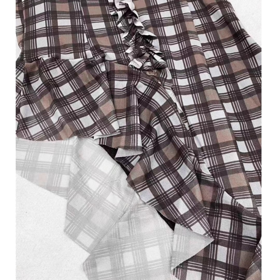 Asymmetric camisole tops E7017