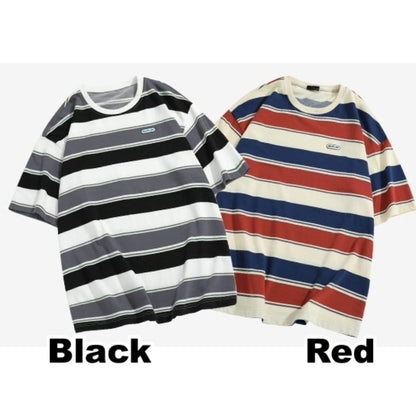 Round neck border T-shirt HL2580