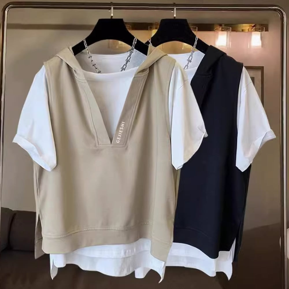 Fake Layered Hoodie HL2476
