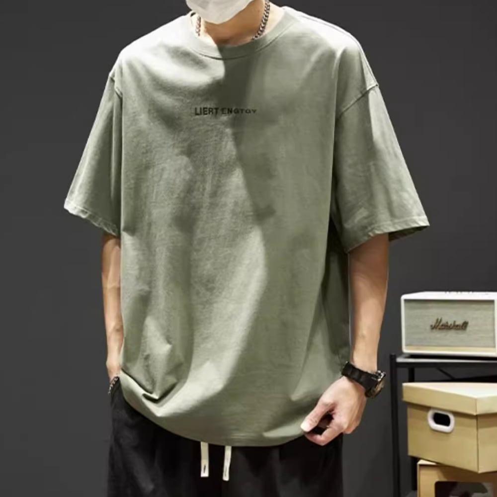 Round neck loose T-shirt HL2457
