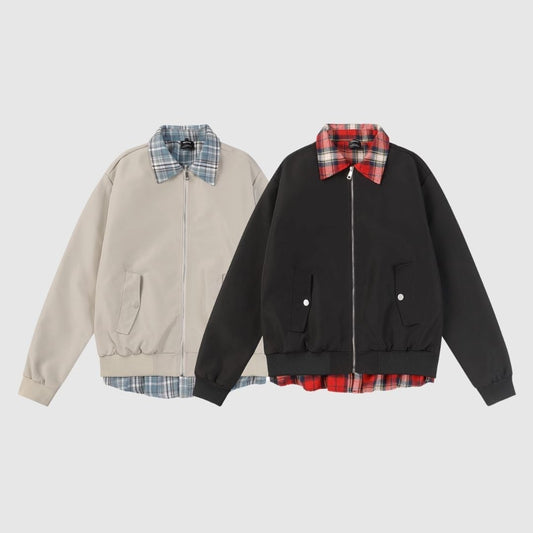 Faux layered jacket HL2441