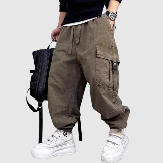 Multi-pocket loose pants HL2436