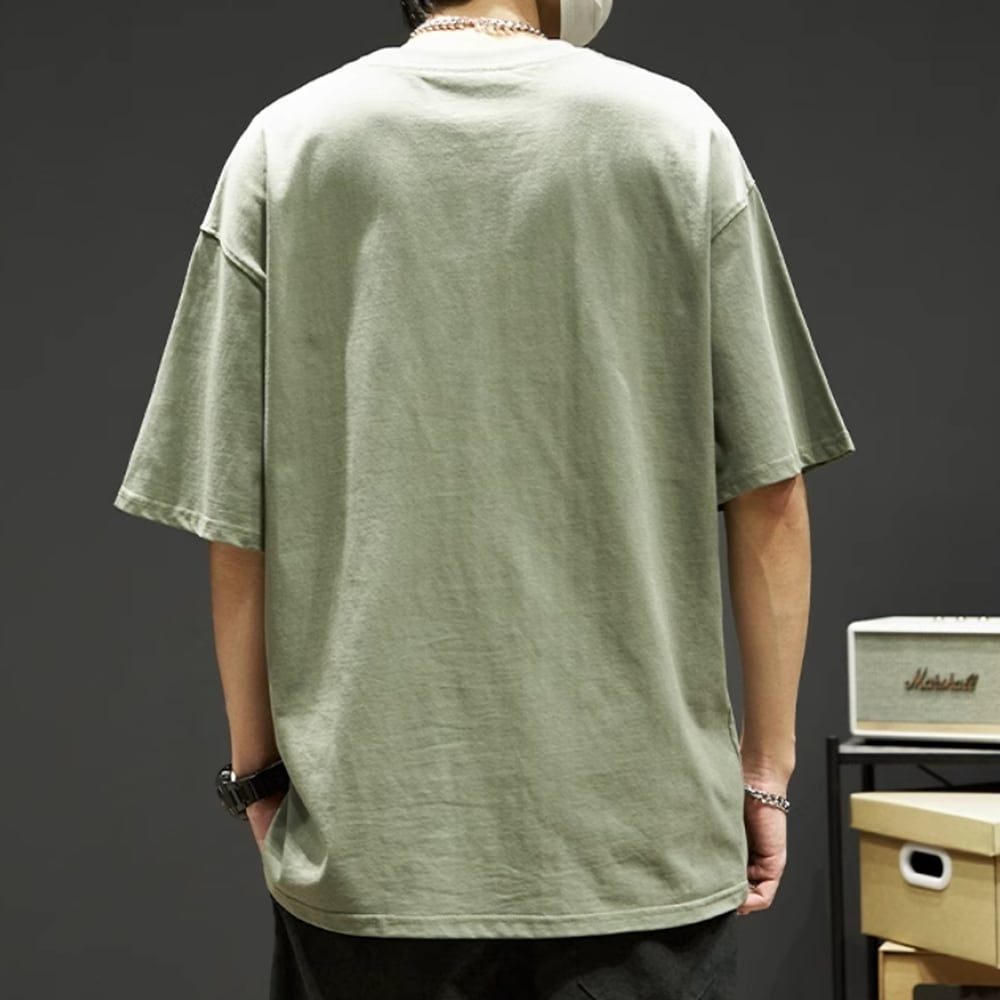 Round neck loose T-shirt HL2457