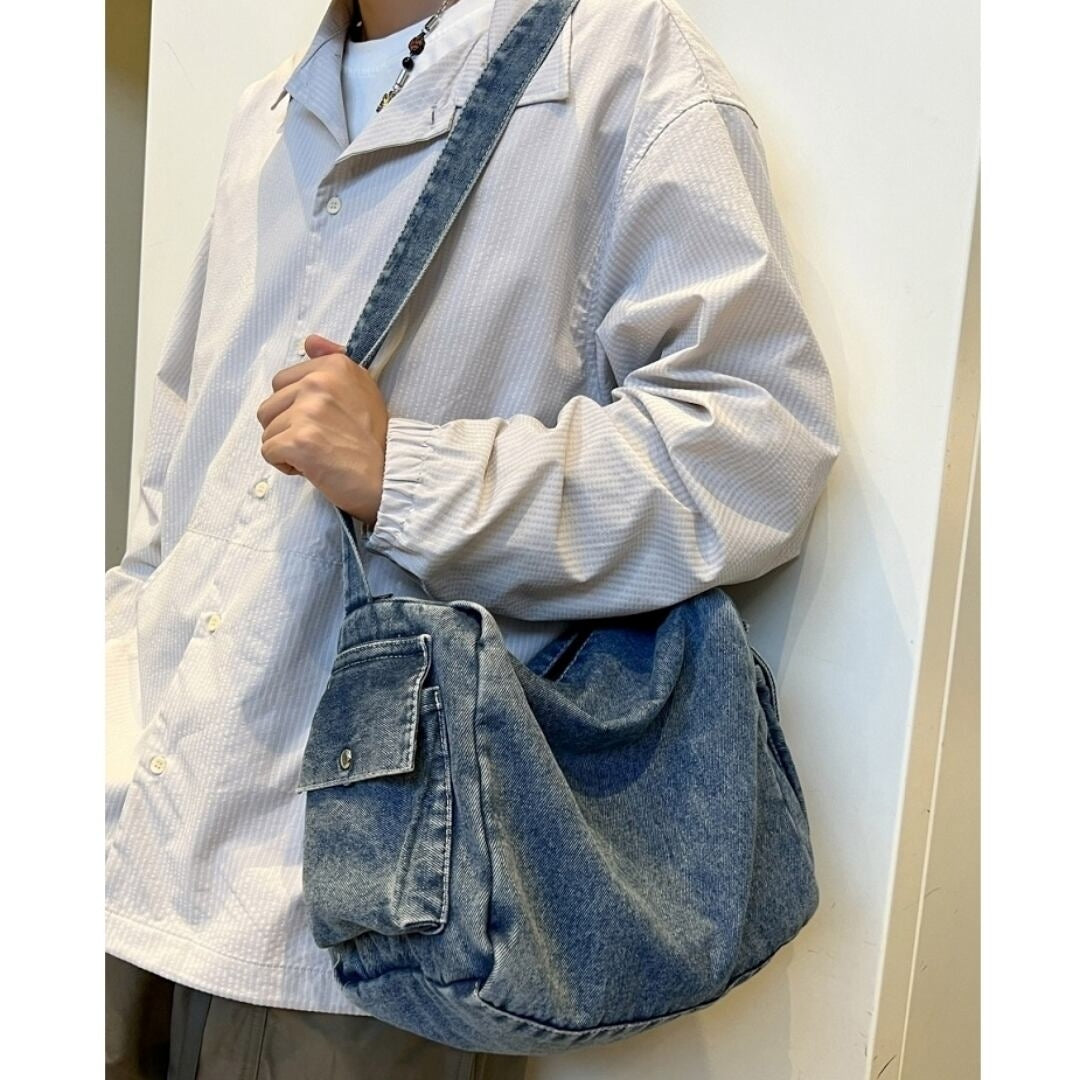 Denim messenger bag HL2614