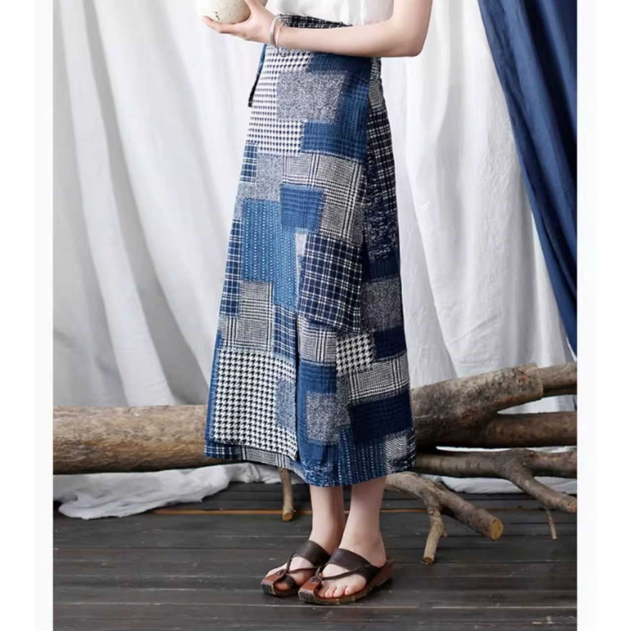 Denim Wrap Skirt D0020