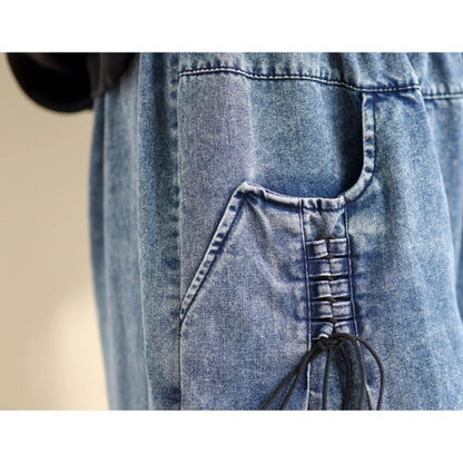Wide baggy denim pants D0074