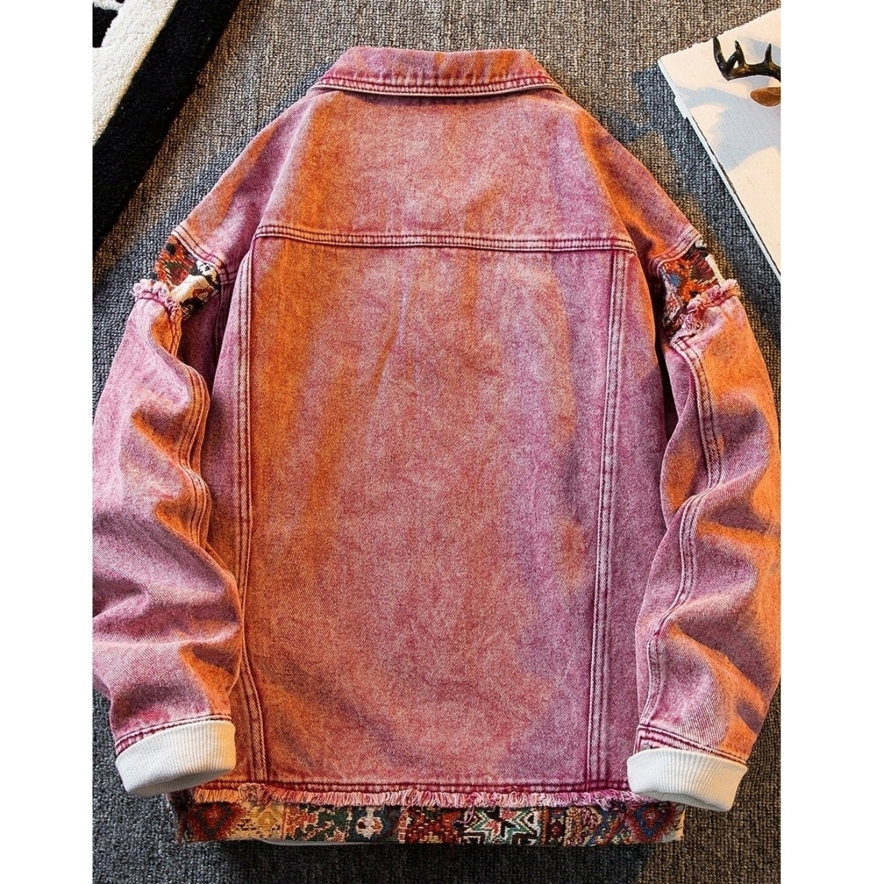 Retro ethnic denim jacket D0134