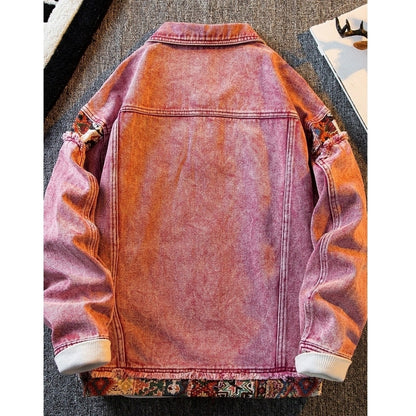 Retro ethnic denim jacket D0134